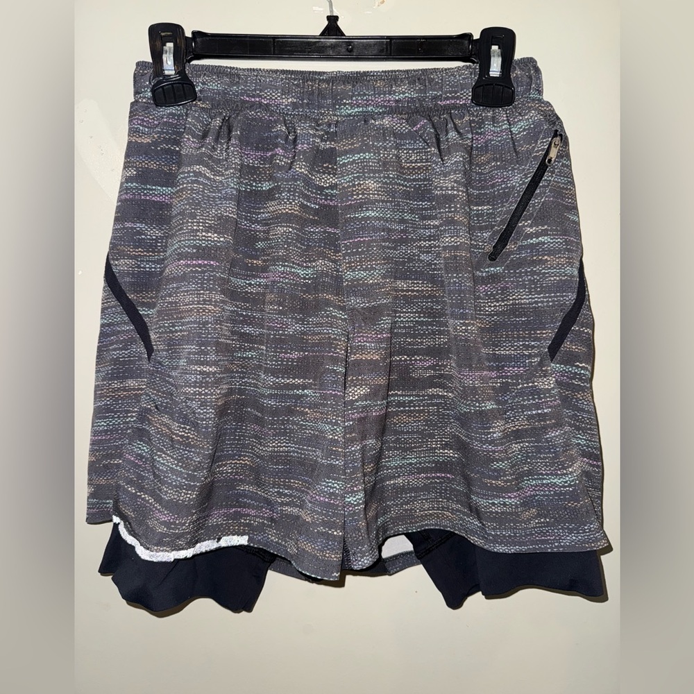 lululemon athletica Multicolor Athletic Shorts elastic waist drawstring size S